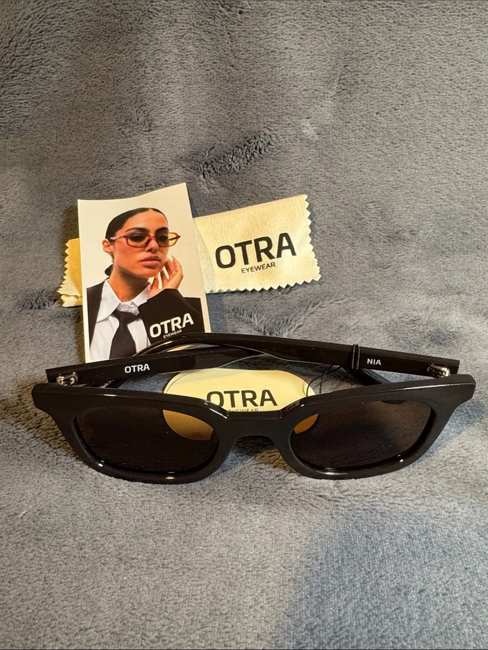 OTRA Eyewear Nia Rectangular Sunglasses in Chocolate